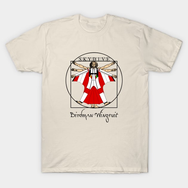 Mod.1 Wingsuit Birdman Skydiving T-Shirt by parashop